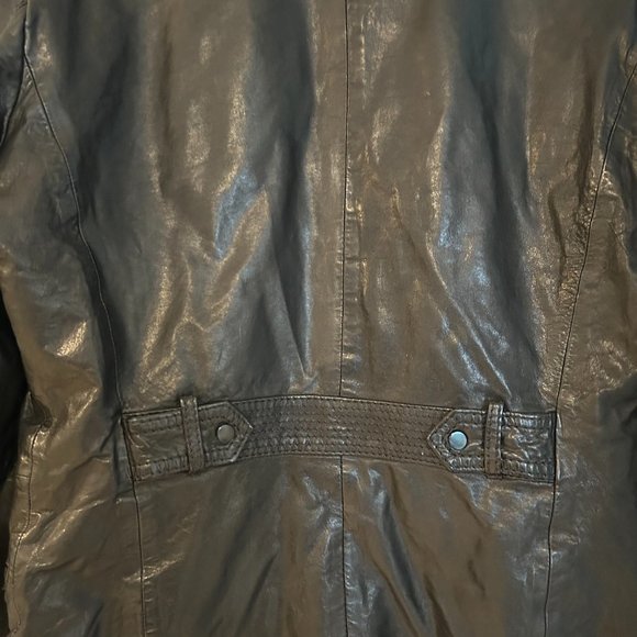 Hugo Boss Orange Leather Jacket - Mens Small - Picture 2 of 5